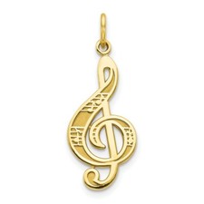 10K Yellow Gold Treble Clef