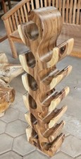 Solid Wood 12 Bottle Wine Rack Rustic Wooden Wine Storage Shelf Free