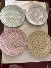 Kath Kitson Set of 4 Dinner Plates Floral Design Excellent Condition