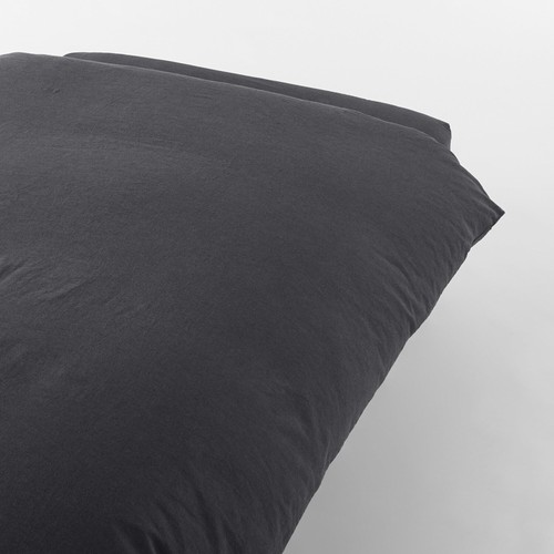 Muji washed duvet cover - washed, dark