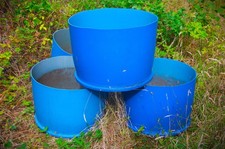 Four Large HDPE Plant Pots :   Half Barrel Planter  : Tree  Container Planter