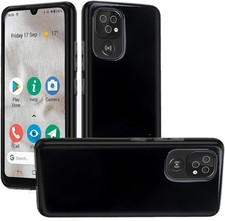 Slim Case For Doro 8100 Shockproof Silicone ARMOUR Gel Phone Cover - Matte Black