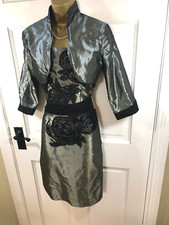 Linea Raffaelli Black Jewelled Special Occasion Outfit, UK 10 12, Great Cond