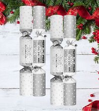 50 Christmas Party Catering Crackers Silver Snowflake Dinner Crackers 11 Inch