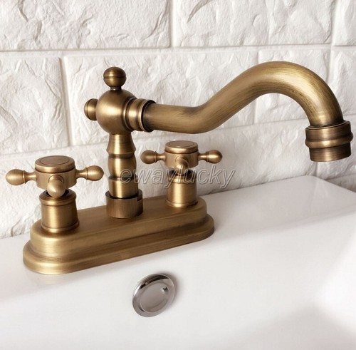 Antique brass centerset - 4, in.