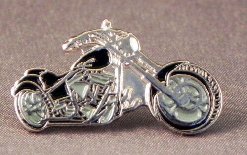 Black chopper motorbike enamel - motorbike,