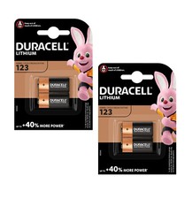 GENUINE 4X DURACELL CR123 3V  PHOTO BATTERY DL123A/CR17345 LONG EXPIRY