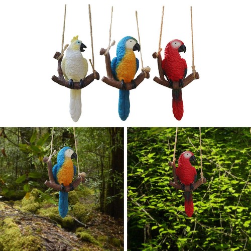 Garden parrot figurine - garden, hanging