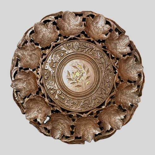 Antique carved wooden folding - antique,