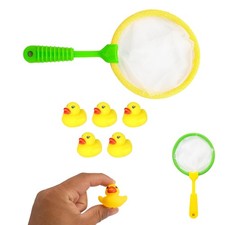 5 Mini Ducks With Net - Bath