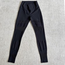 Lululemon Black Wunder Under Hi-Rise Fitness Leggings  Mix & Mesh 28" UK10