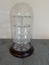 Thimble 5 Tier Display Freestanding 46 Thimbles Glass & Acrylic Dome Wooden Base