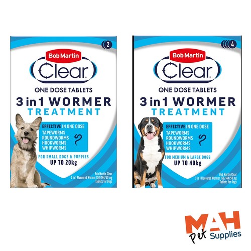Dog worming tablets one dose - one,