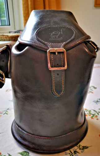 Rare spanish leather bucket - leather,
