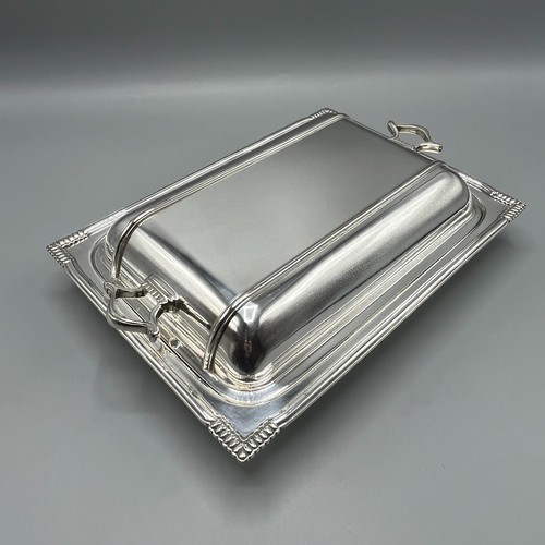 Antique silver plated entree - antique,