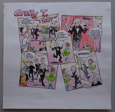 Graffy T Original Comic Artwork Quackers comic c1997-1999 Brian Walker Quiz Kids