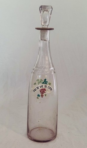 Vintage french glass decanter - french,