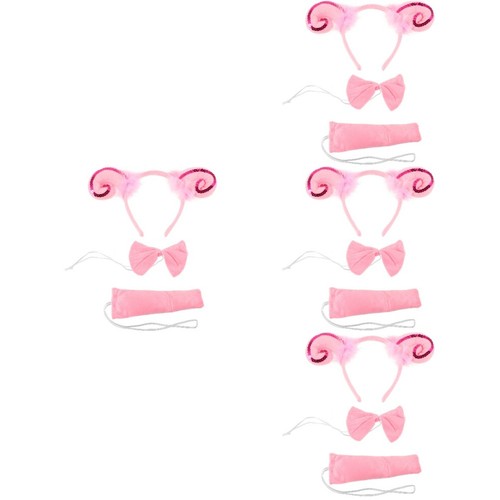Pink cloth sheep horn - cloth, headband