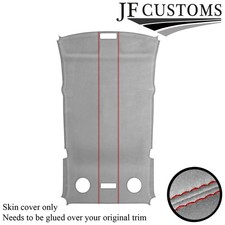 Red stitch grey suede roof - grey,