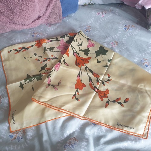 Vtg 70s scarf jacqmar silk - scarf,