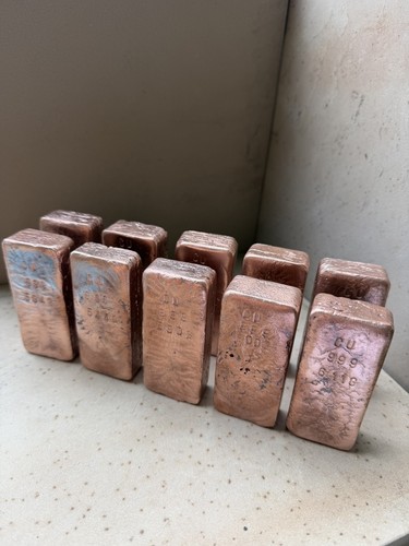 Copper bullion bar 999 - (x, 10)