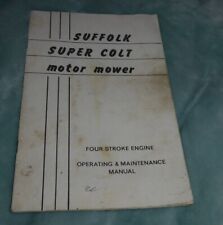 Vintage Suffolk Super Colt motor mower operating manual dated June 1971