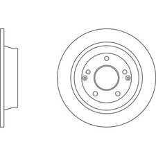 2x Brake Discs Solid For