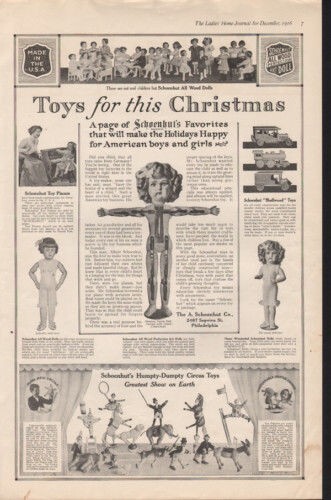 1916 schoenhut christmas toy - 1916,