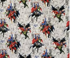 Superheroes Fabric By Meter 60" wide 100% cotton sold by full meter *SALE*