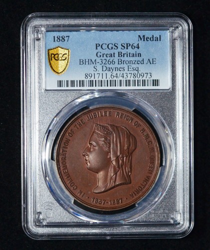 Pcgs sp64 1887 great - 1887, britain