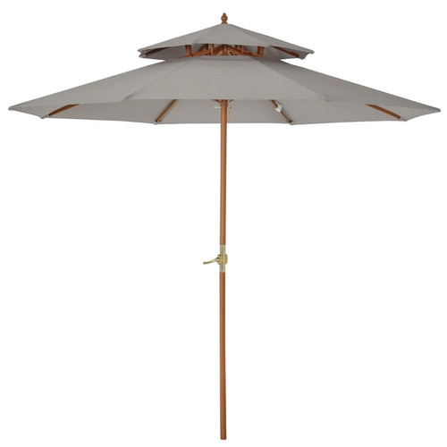 Wood patio parasol sun shade - wood,