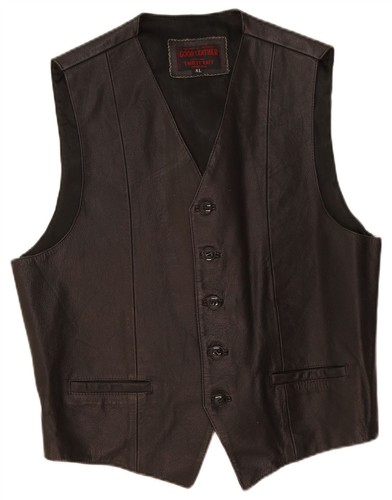 Vintage mens leather waistcoat - vintage,