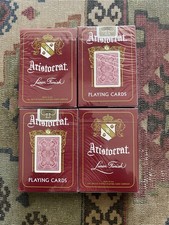 4 Red Aristocrat Decks Playing