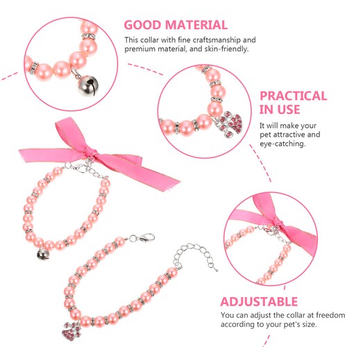 2pcs fancy cat collars pink - 2pcs,