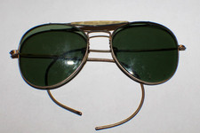 Vintage 1940’s WWII Aviator Sunglasses Glasses with Gold Frames SOLD AS IS