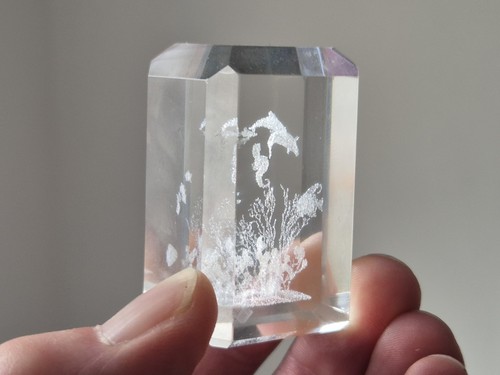 Dolphin paperweight laser - dolphin,
