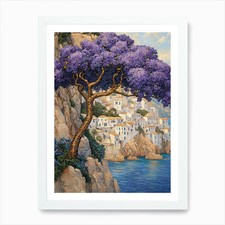 Lilac Tree Art Print Framed