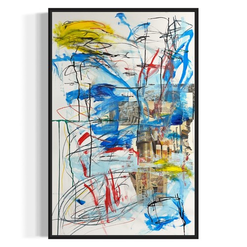 Original mixed media abstract - media,