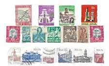 Mixture of South African Definitive Stamps 17 Different Used
