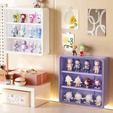 Storage Box Stand Figurine Doll Display Wall Mounted Plastic Case Material UK