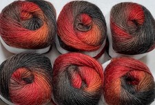 Job lot knitting crochet yarn 6x Ball 100% Pure Wool Rainbow Yarn KL864A