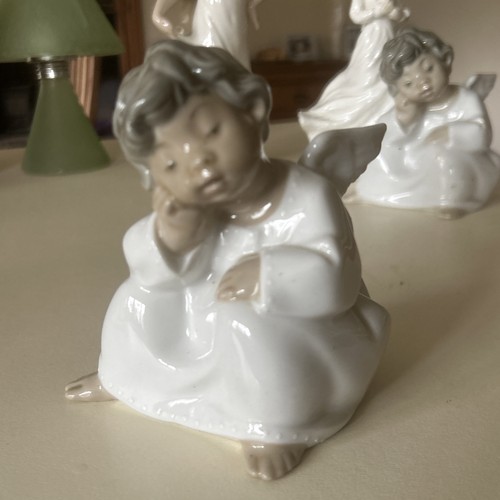 Vintage lladro angel thinking - vintage,