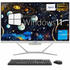 Aio All IN One Touch Screen i3 24 " Full HD Windows 11 4GB 120GB PC Touchscreen