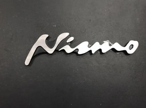 Nissan nismo cursive silver