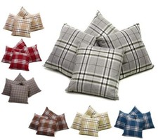 Set of 4 Tartan Check Cushion
