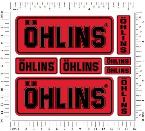 Ohlins fork shock stickers - ohlins, set