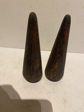 SUPER PAIR OF VINTAGE WOODEN FINIALS