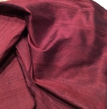100% SILK DARK RED DUPION