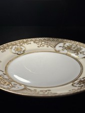 Noritake No.44318 Small Plate Porcelain Gold & White Floral Pattern