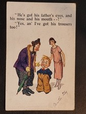 Comic Postcard 1925 Young Boy